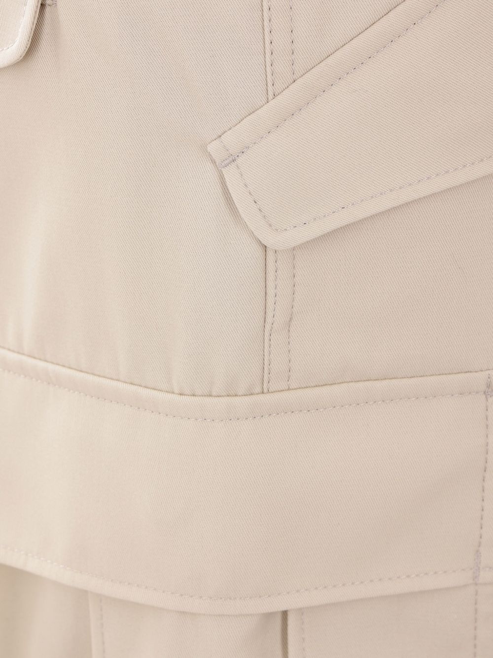 belted twill cargo shorts - 4