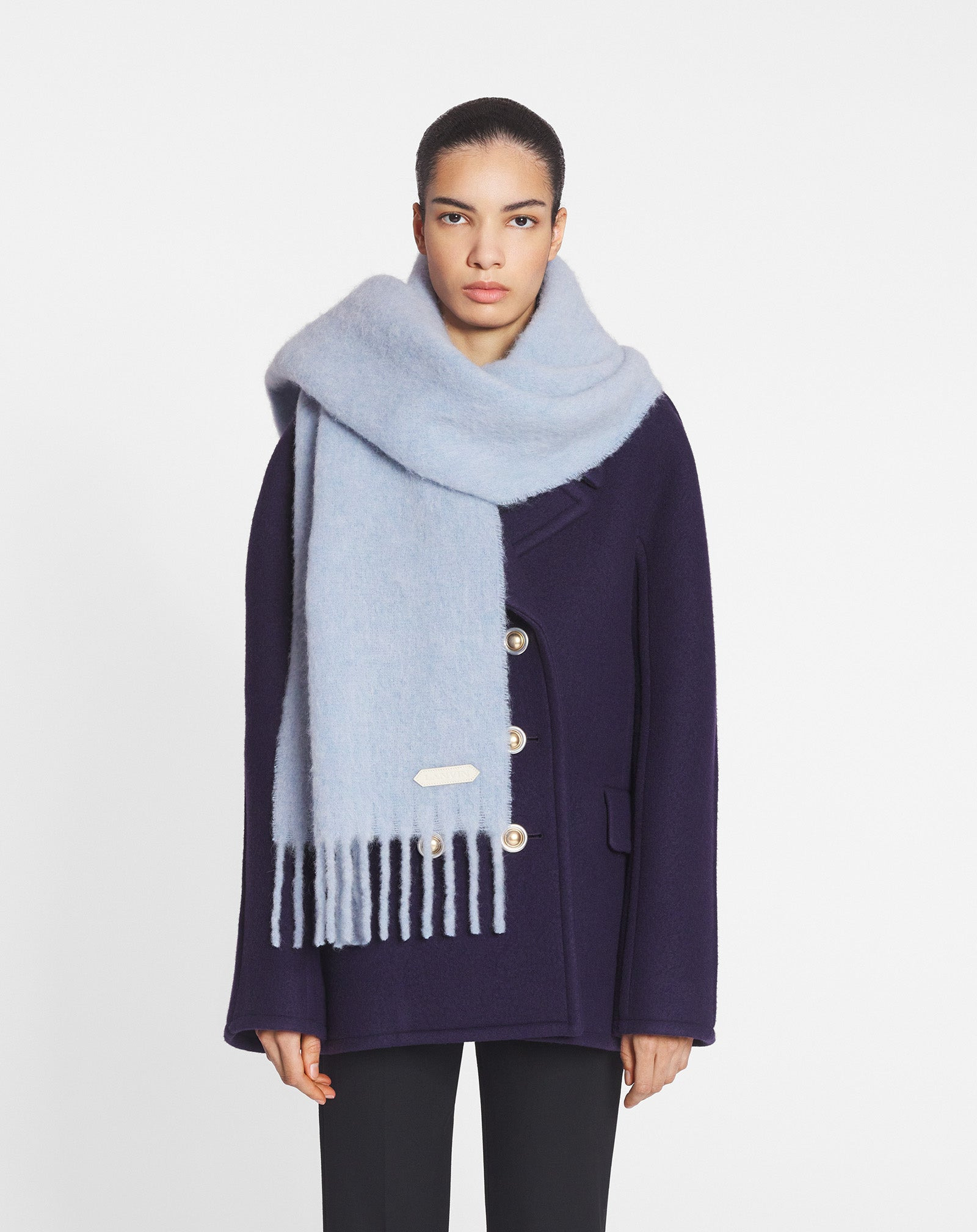 LANVIN FRINGED SCARF IN WOOL - 2