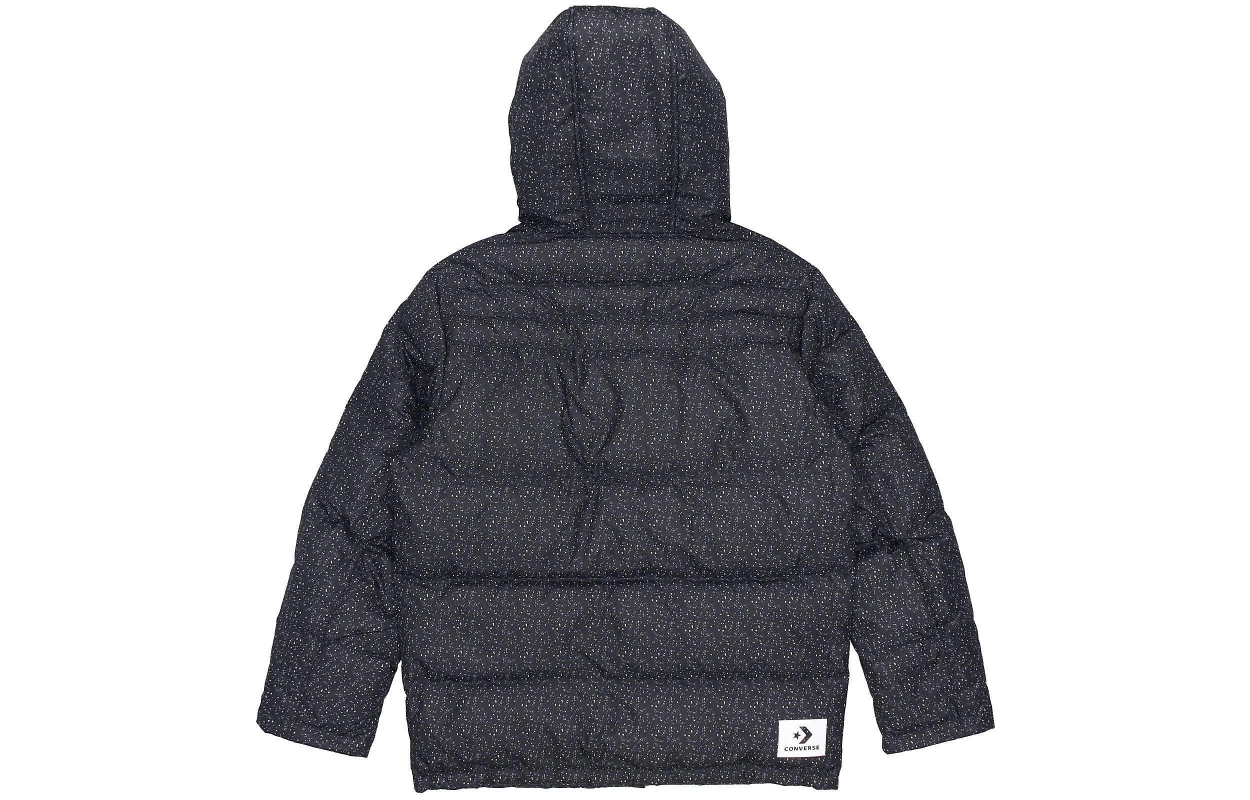Converse Down Fill Puffer AOP Jacket 'Black' 10019322-A02 - 2