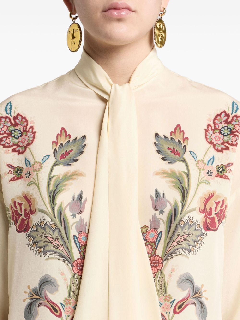 floral-print blouse - 5