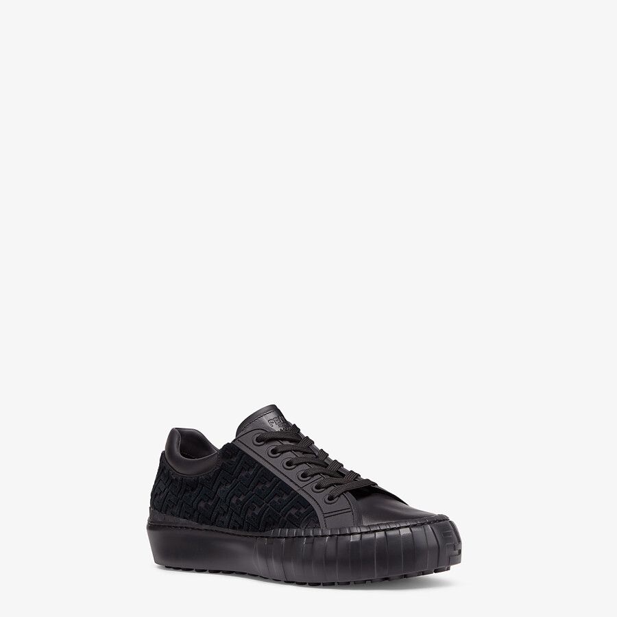 Black fabric low-tops - 2