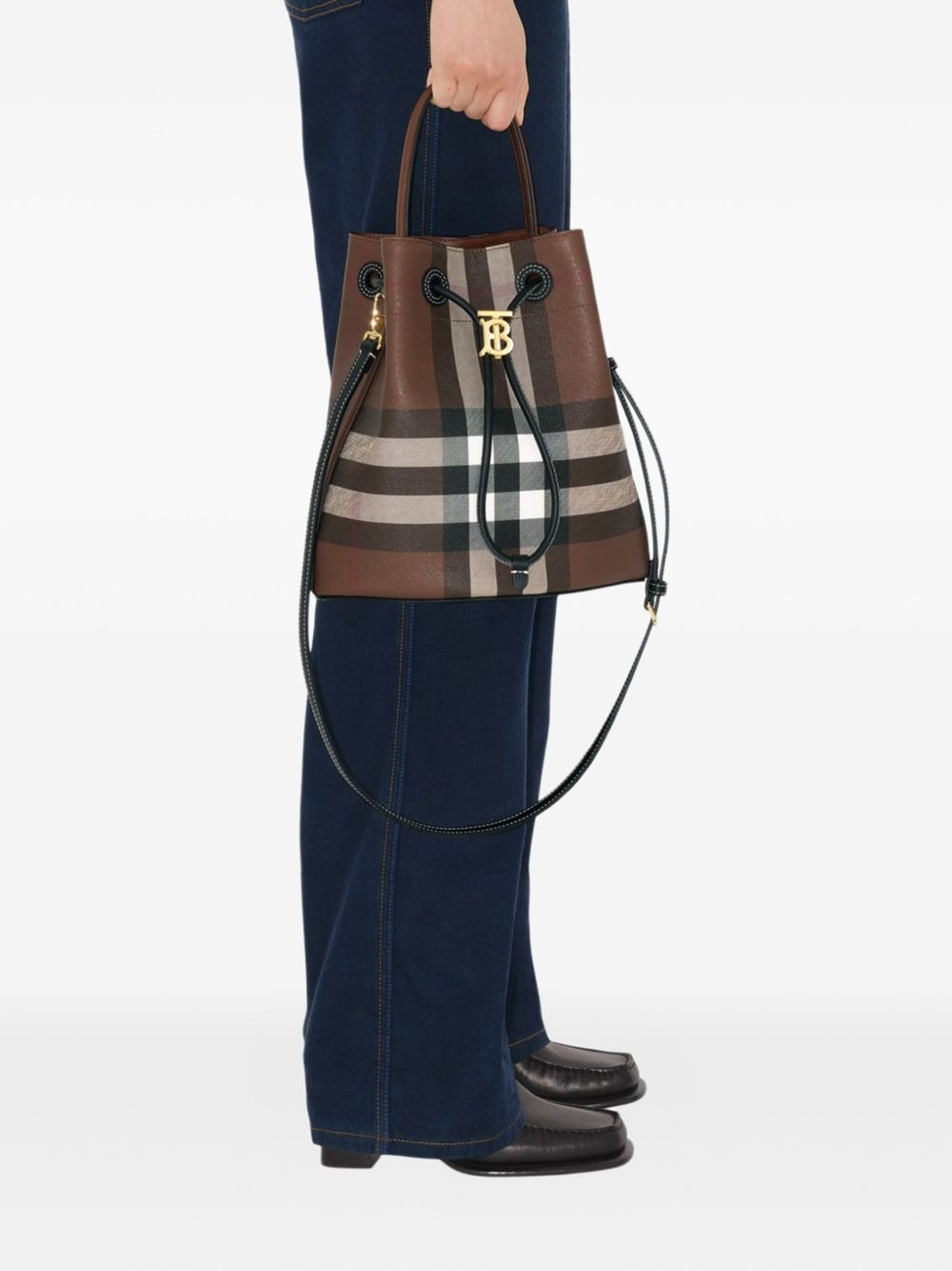 small checked bucket bag - 3
