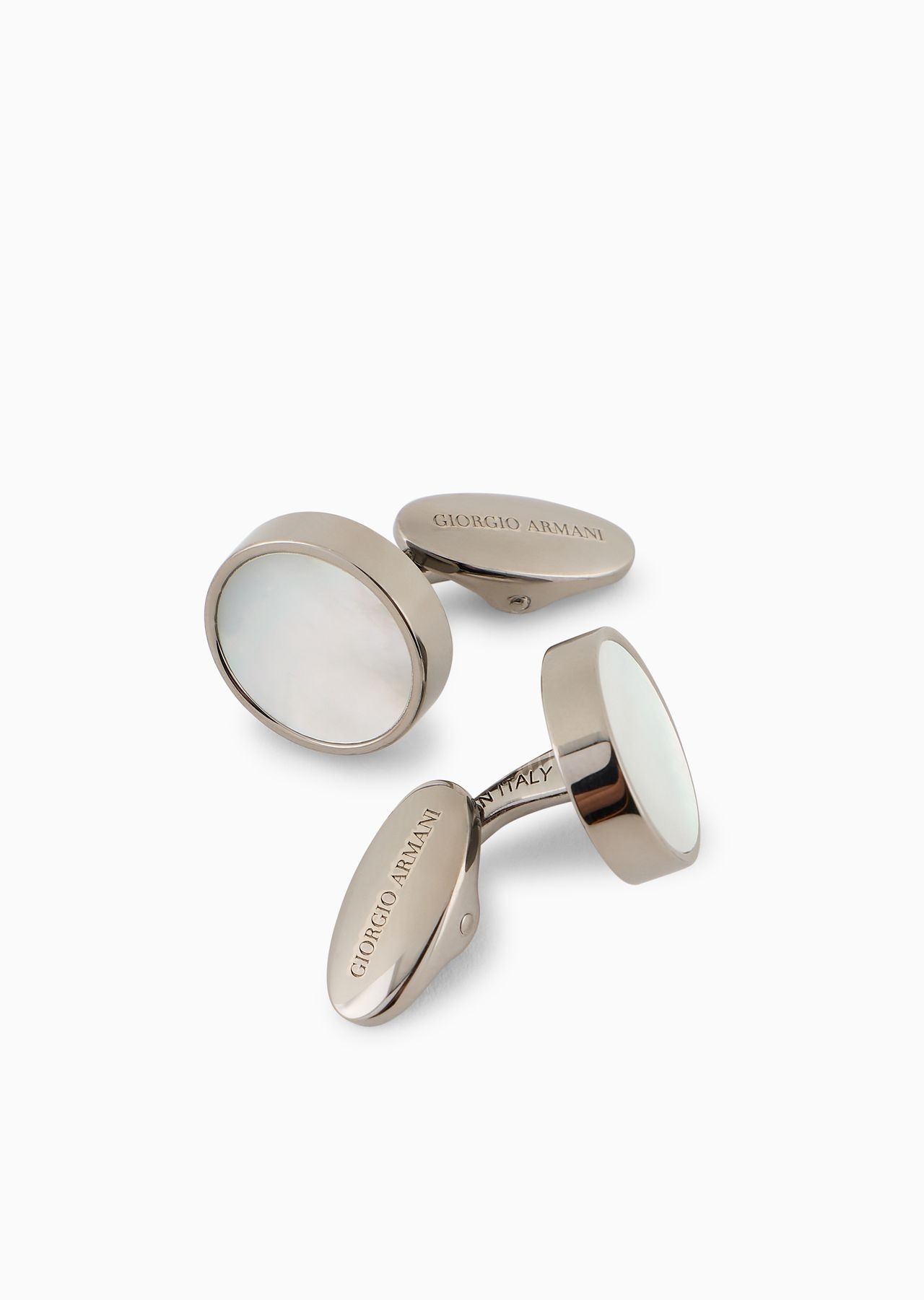 925 sterling silver cufflinks with a semi-precious gemstone - 2