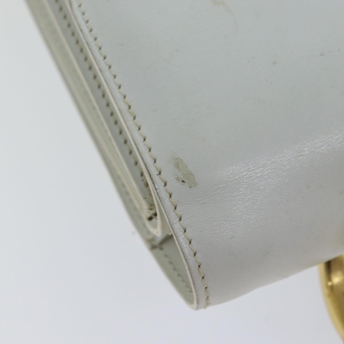 CELINE Hand Bag Leather White - 8