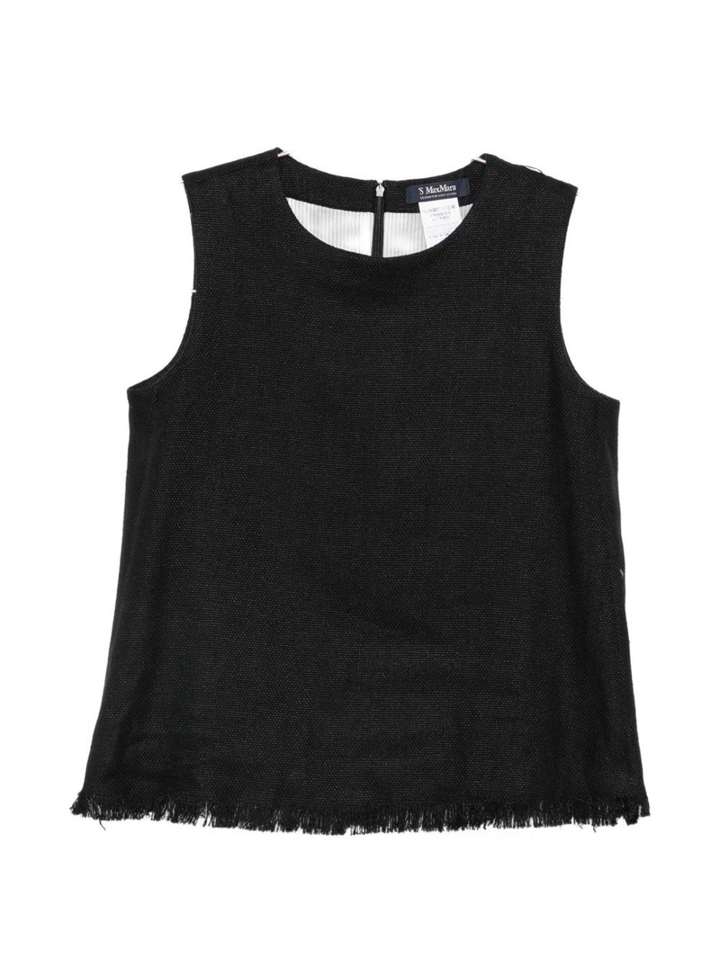 fringed-edge sleeveless top 1