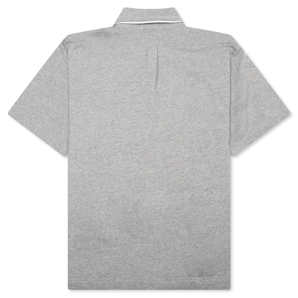 FLEECE COLLEGE SHIRT - LIGHT GREY MELANGE - 2