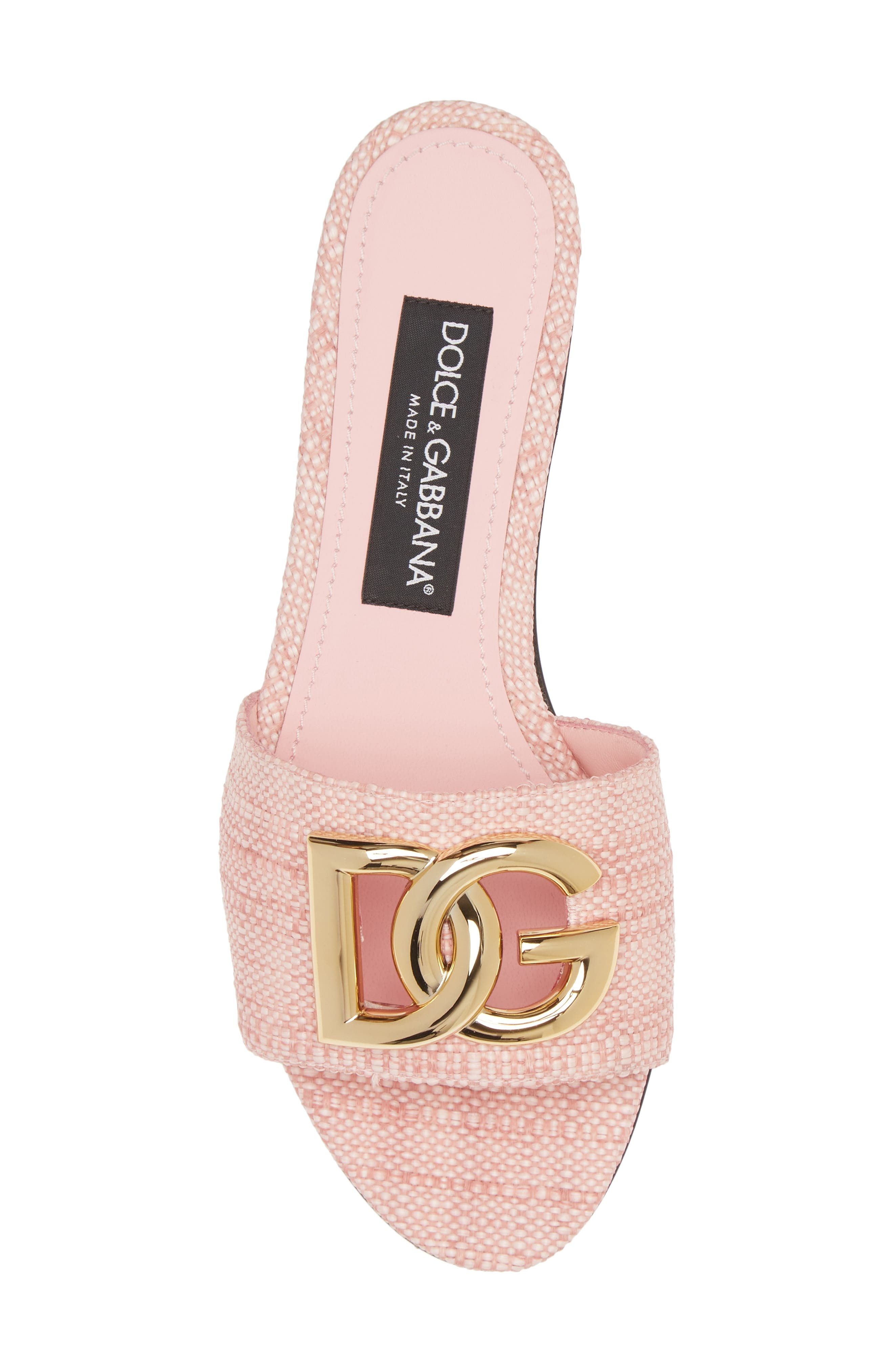 DG Logo Raffia Slide Sandal - 5