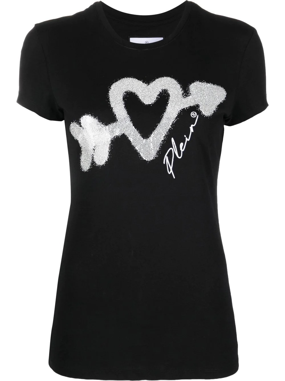 heart-print logo T-shirt - 1