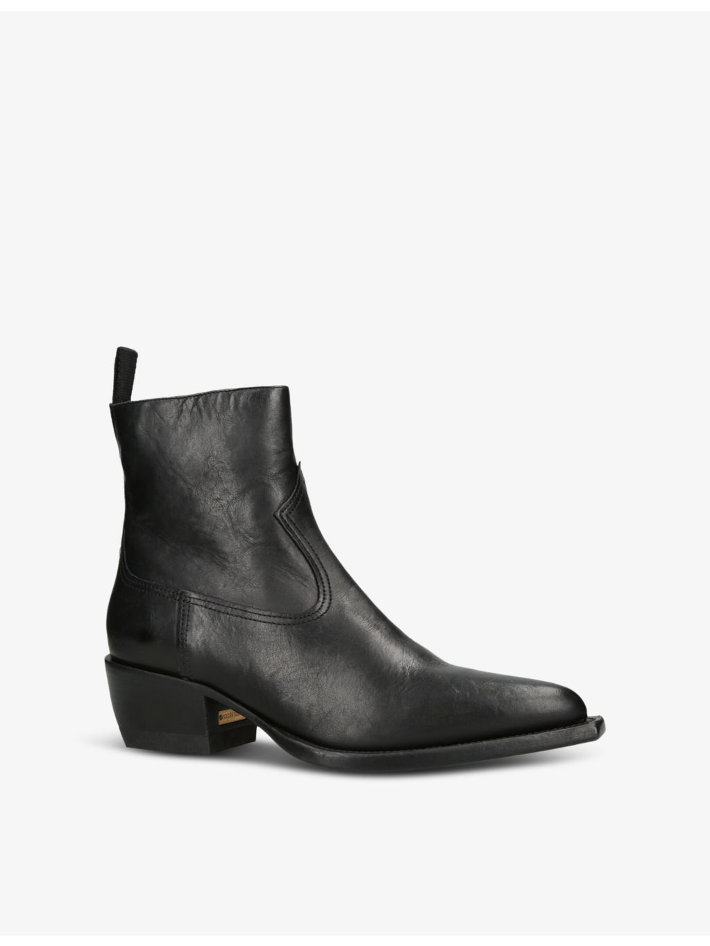 Debbie leather block-heel ankle boots - 3