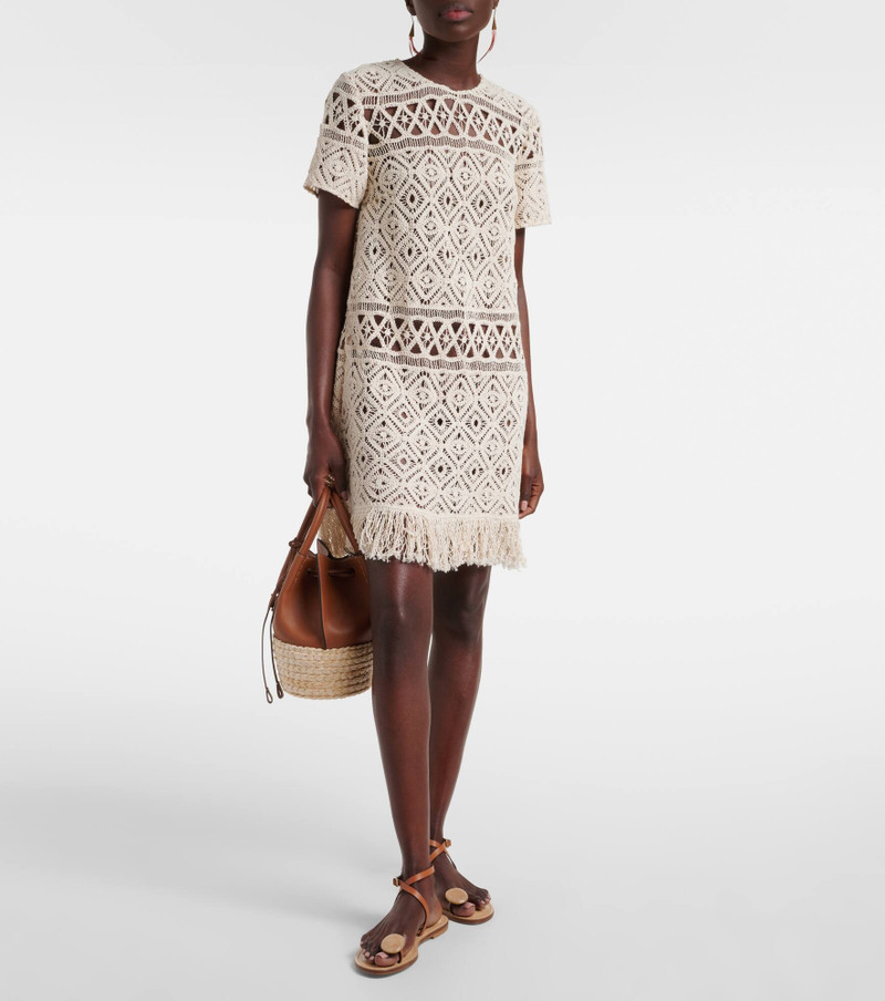 La DoubleJ Lacey macramé cotton minidress outlook