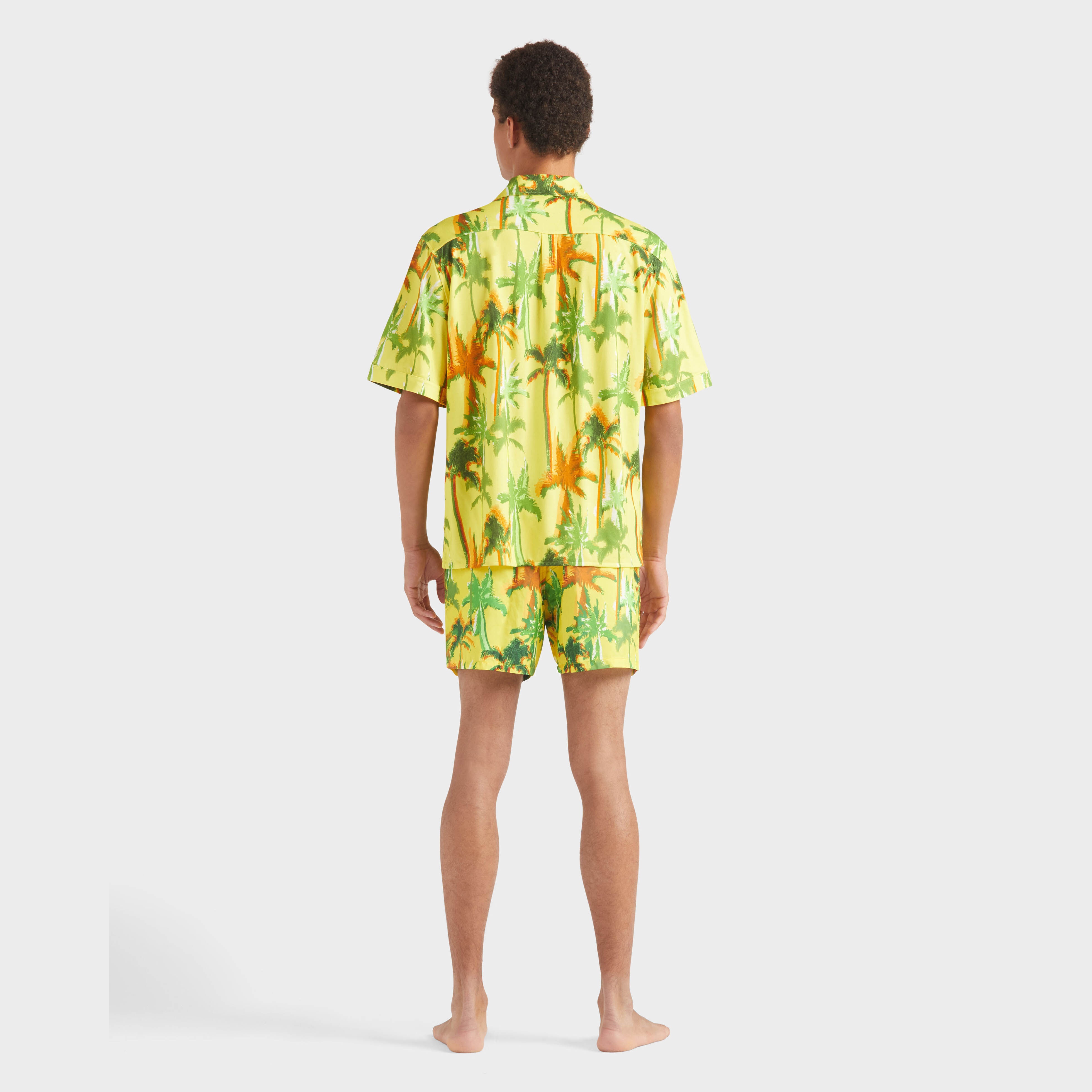 Men Cotton Shirt Palms Offset - 4