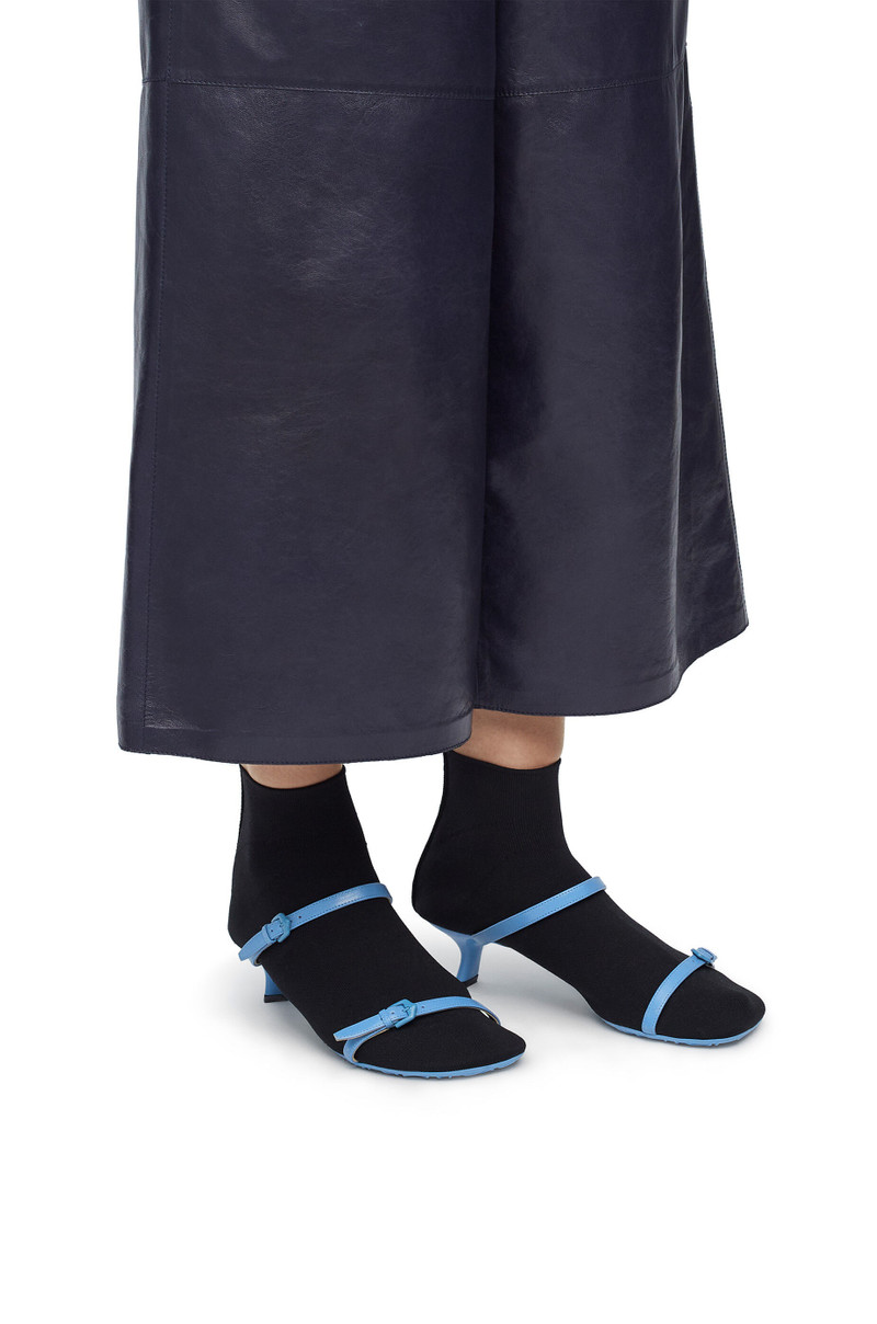 Loewe Kitten Heel sock boot in technical knit and lambskin outlook