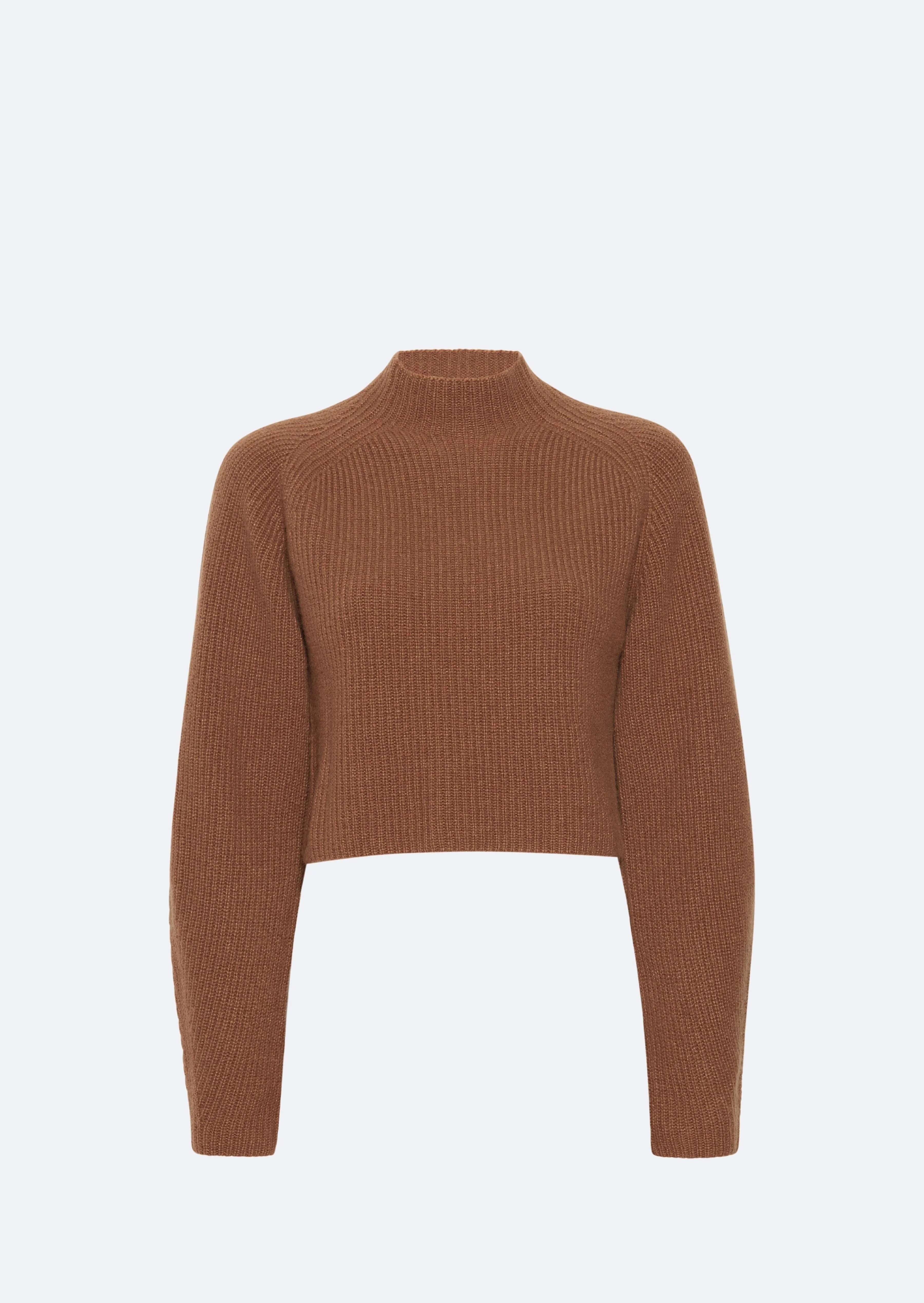 Cashmere Silk Cropped Raglan Sweater - 1