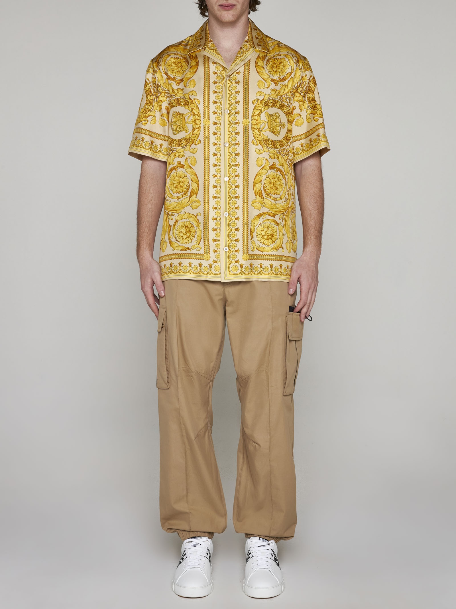 Barocco print silk shirt - 2
