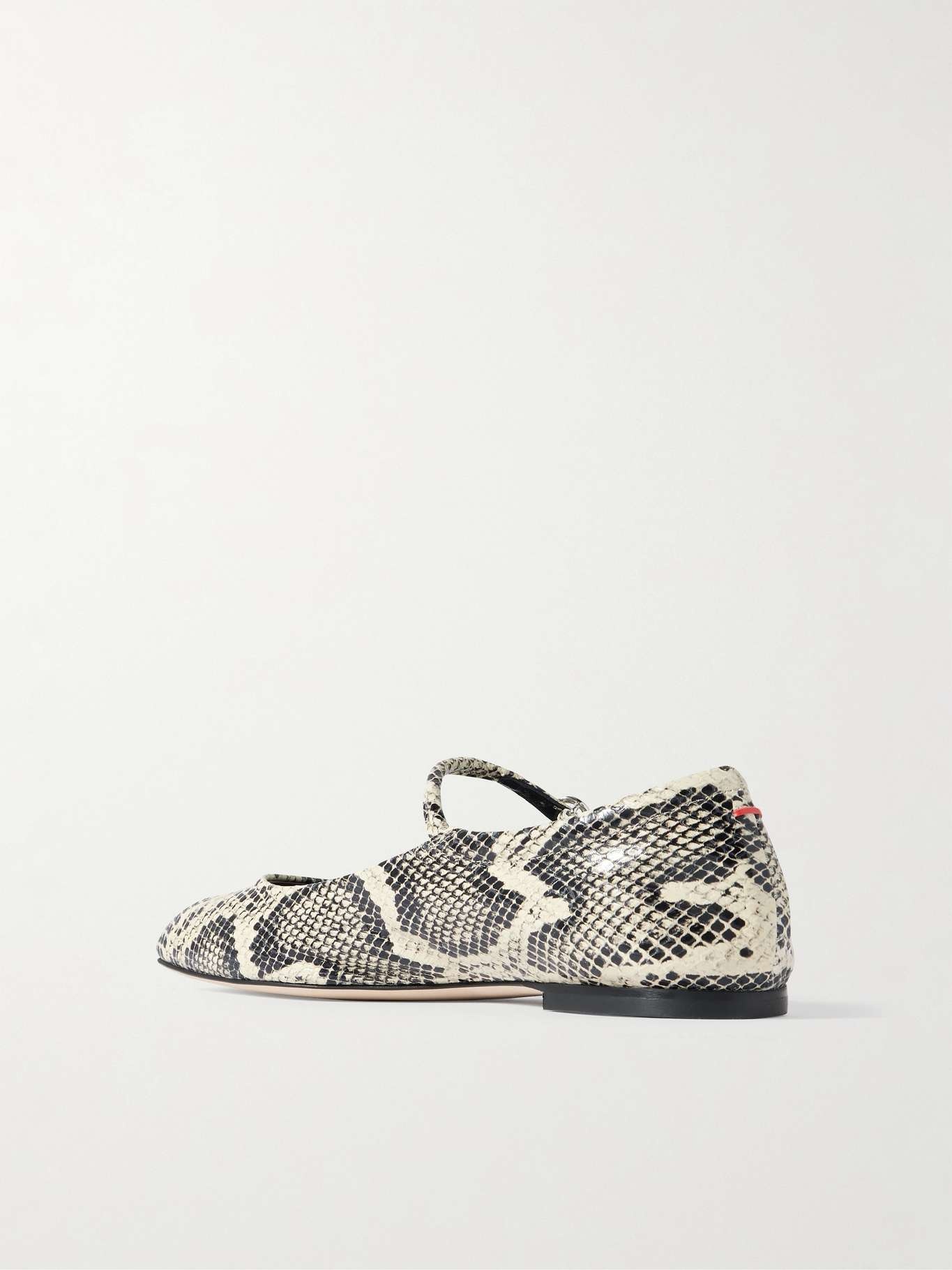 Uma snake-effect leather ballet flats Snake print - 3
