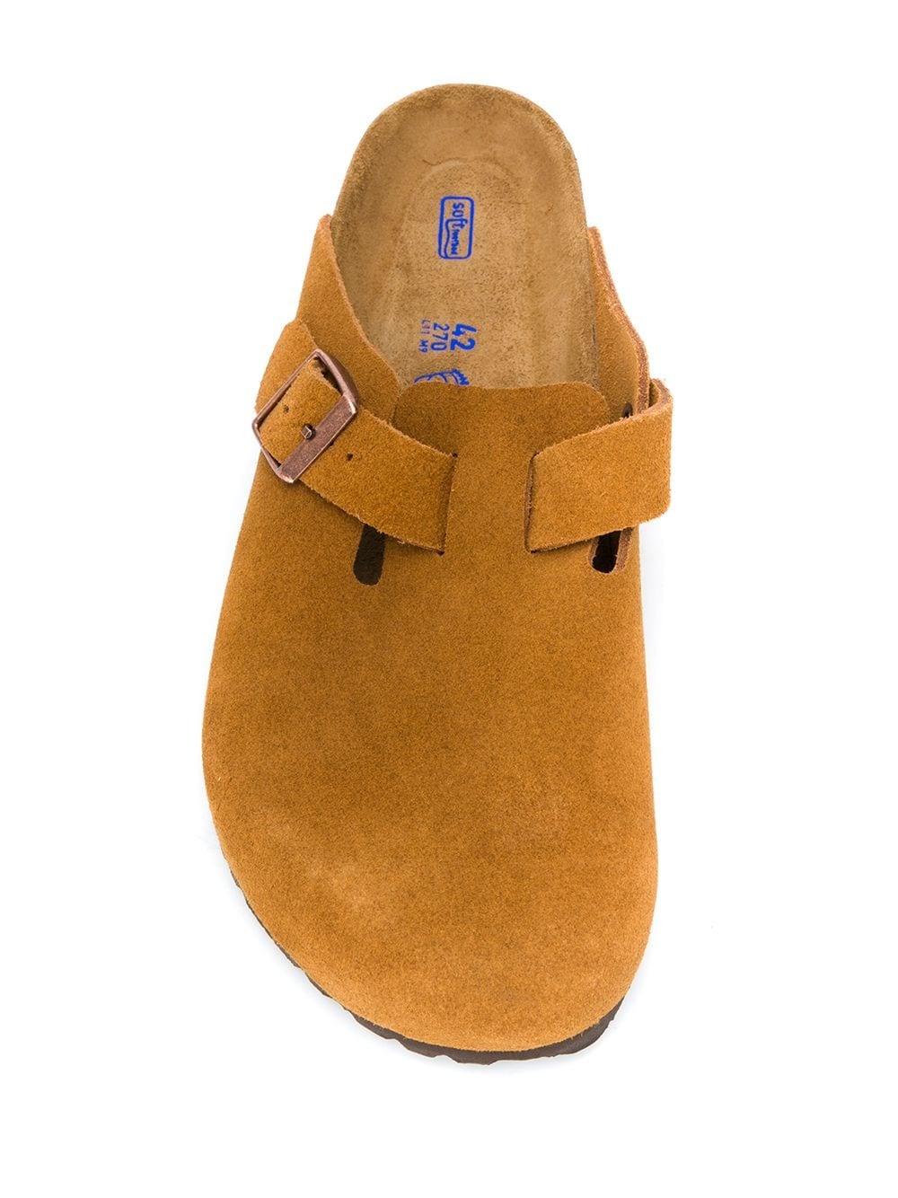 suede buckle slippers - 4
