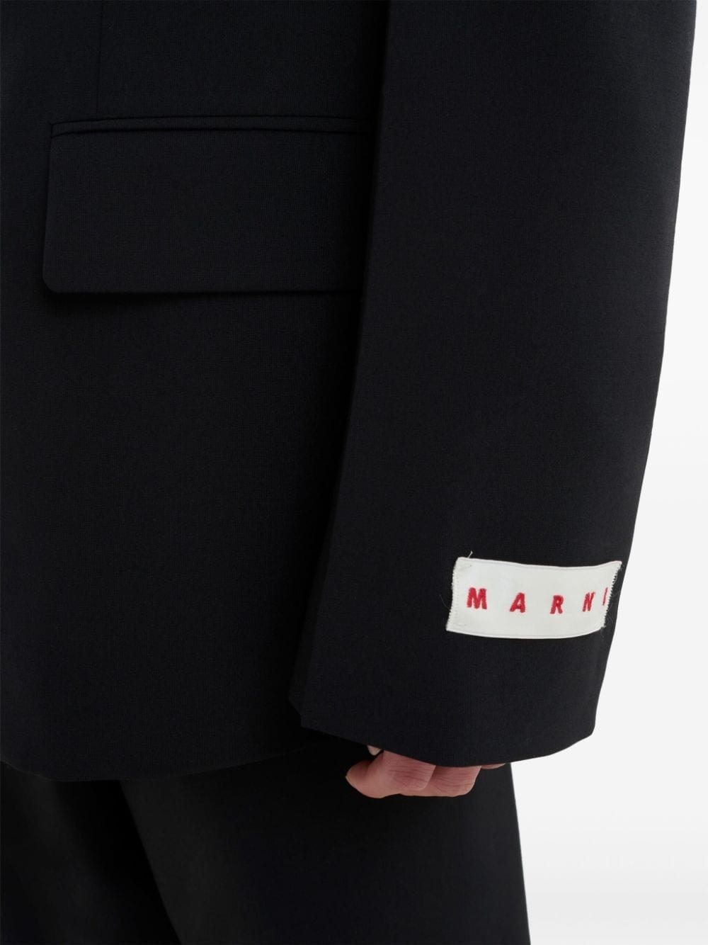 logo-appliquÃ© single-breasted blazer - 6