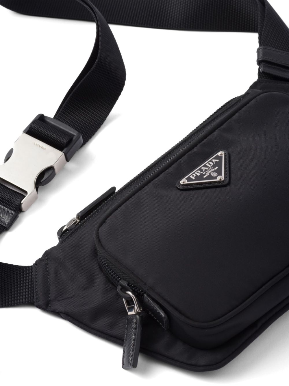 logo-appliquÃ© Re-Nylon belt bag - 4