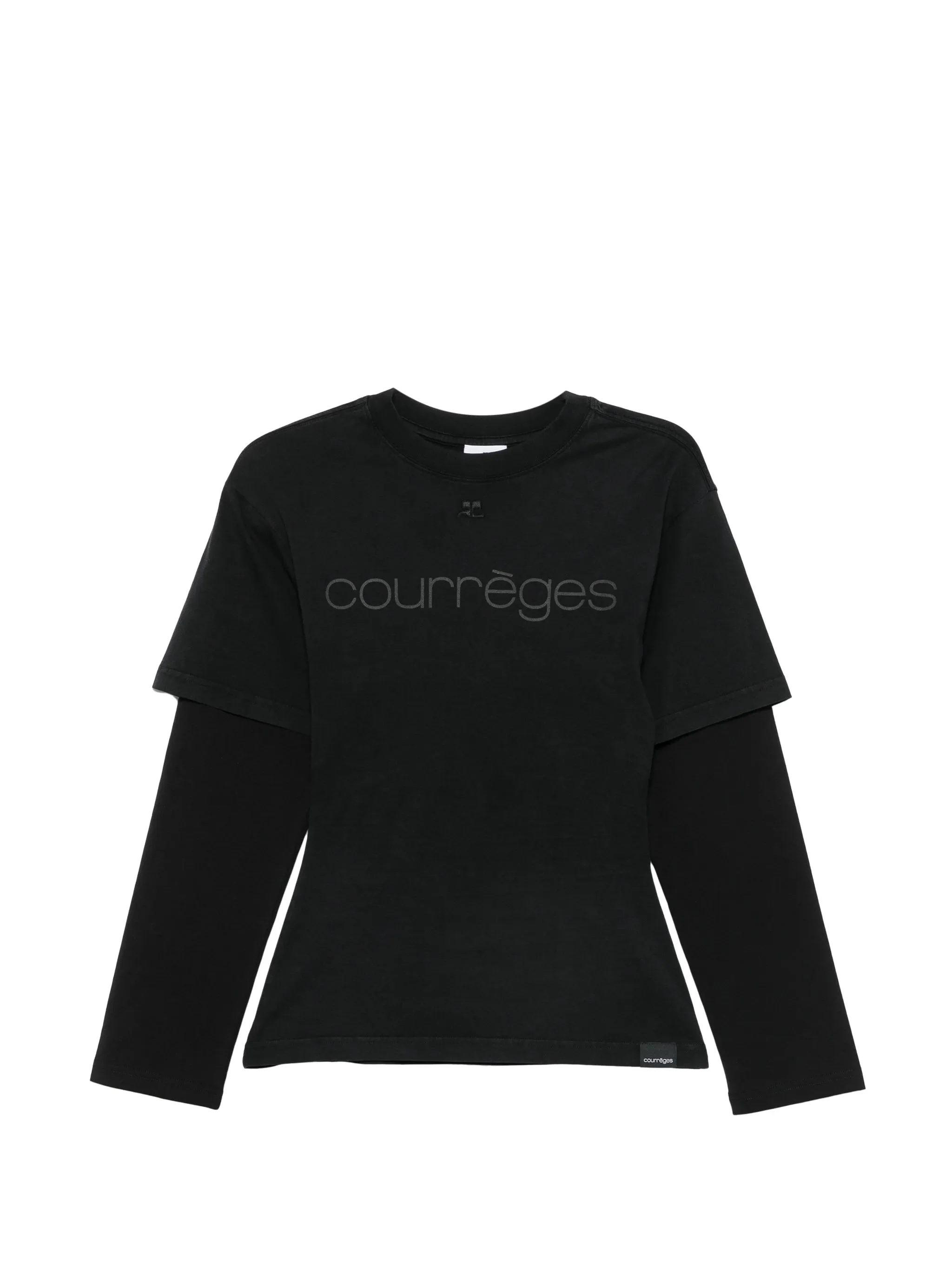 Courrèges Logo-embroidered Layered T-shirt - 1