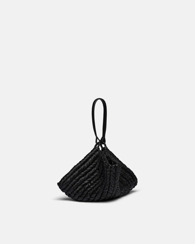 Nanushka THE SQUARE BAG - Knitted leather tote bag - Black outlook