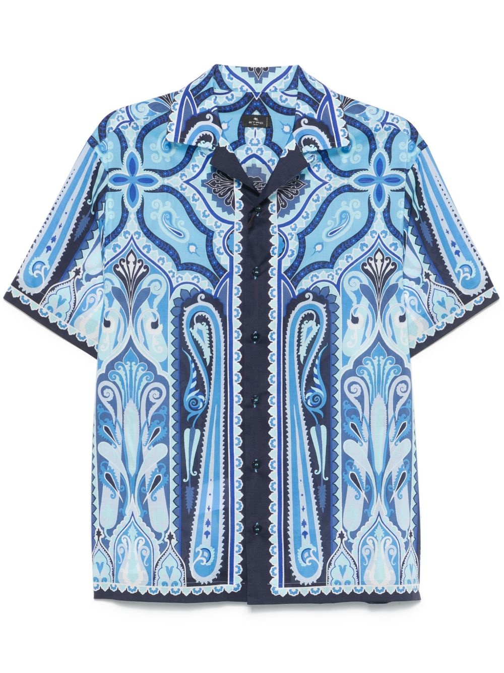 paisley-print bowling shirt - 1