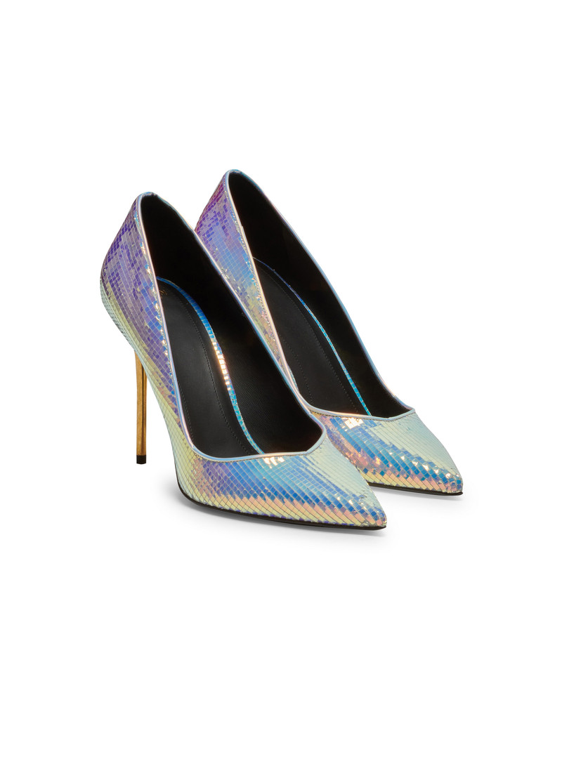 Ruby iridescent leather stilettos 2