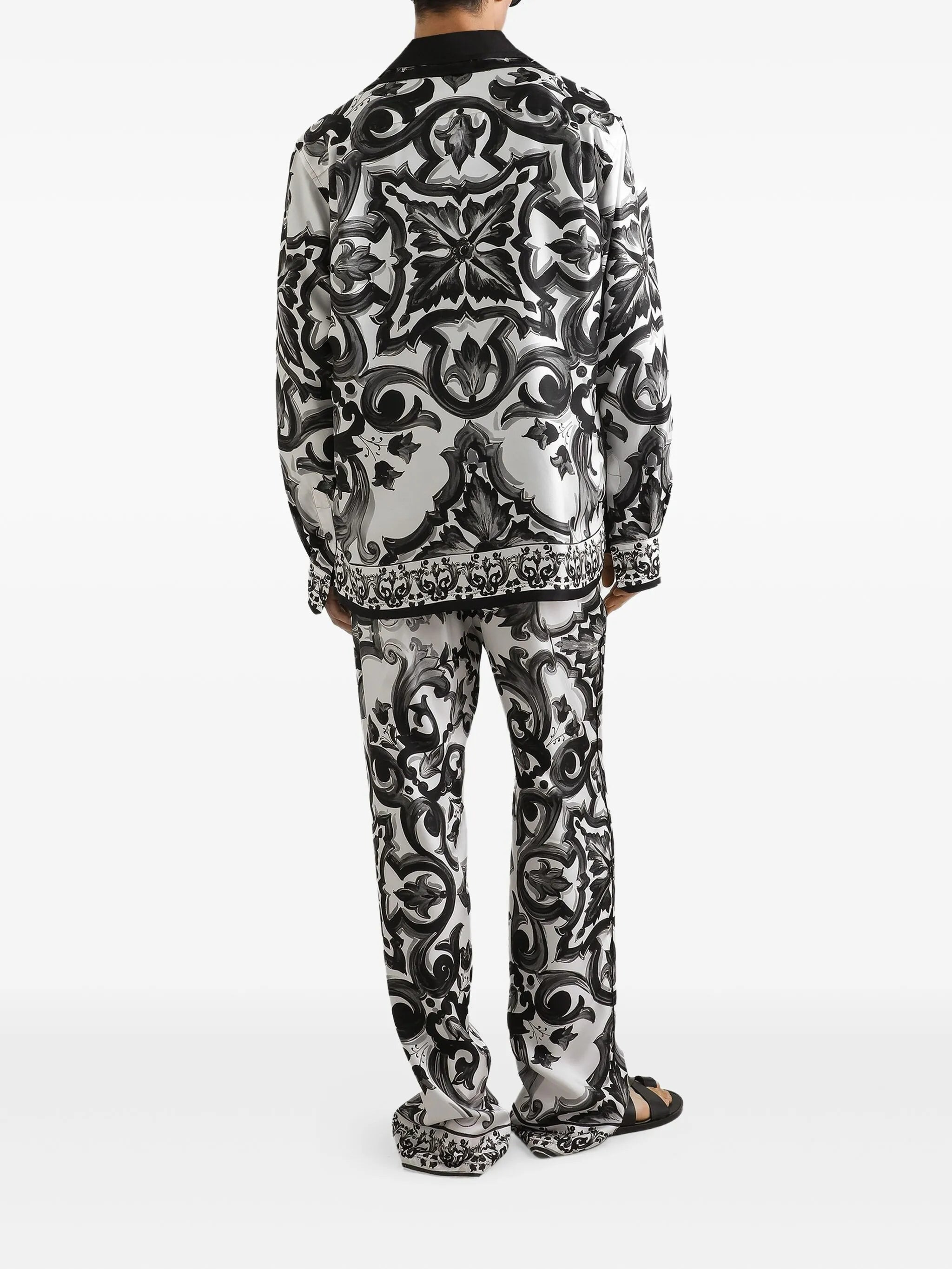 Majolica-print silk shirt - 3