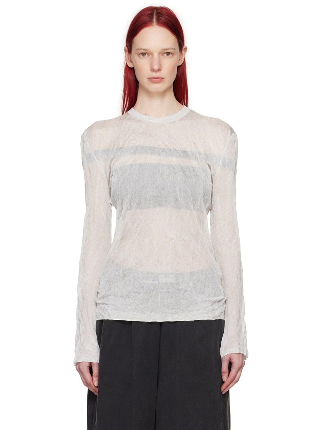 Gray Facelift Long Sleeve T-Shirt - 1