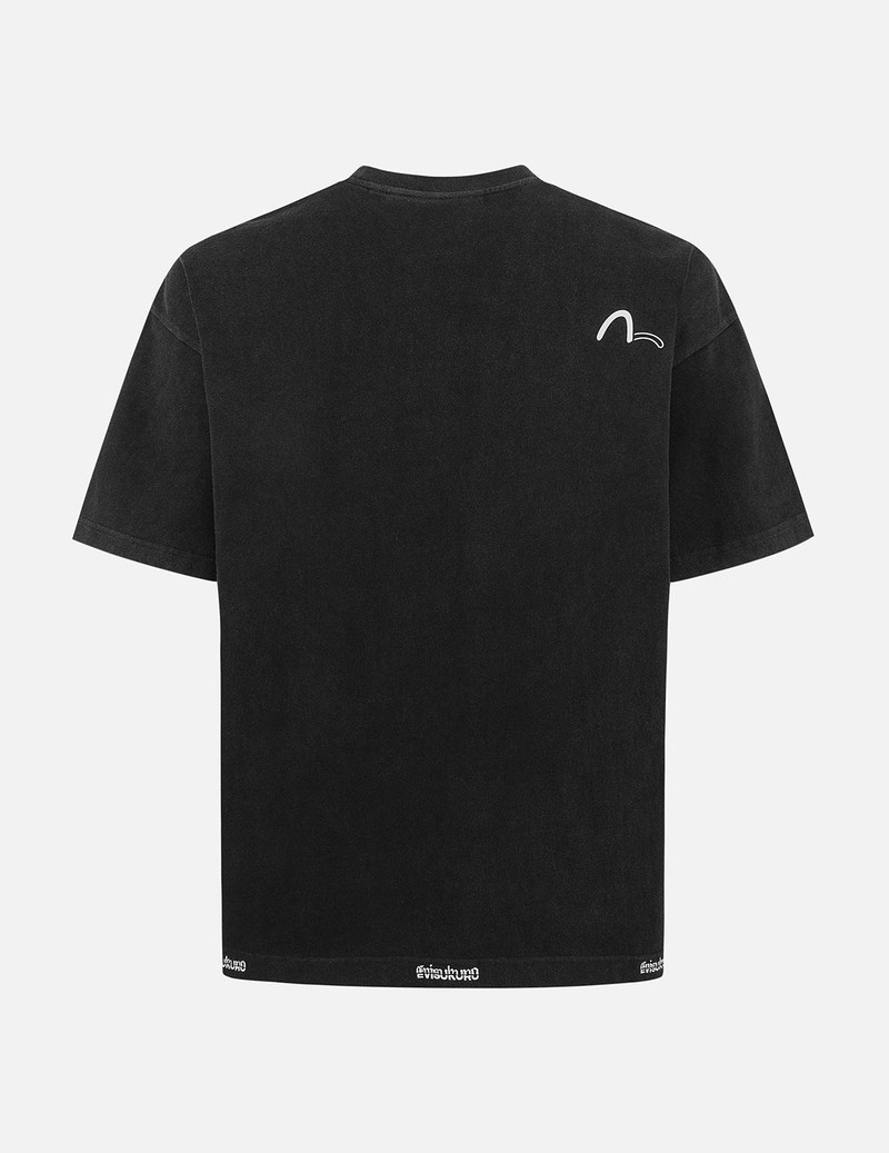 EVISU Logo embroidery Oversized Washed T-Shirt outlook