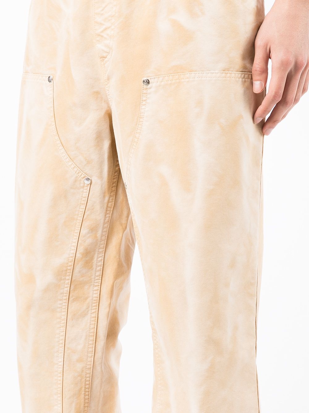 bleached straight-leg jeans - 5