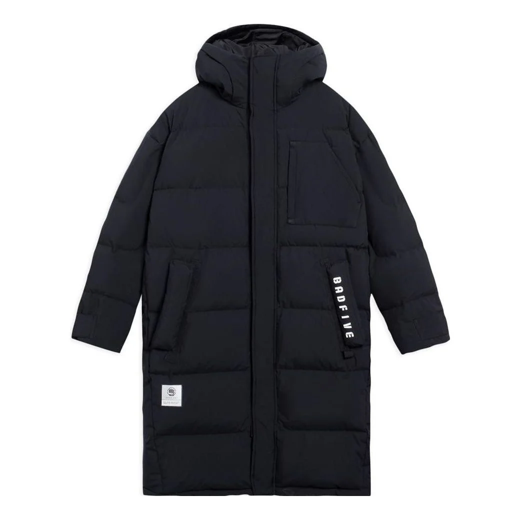 Li-Ning Sports Medium Long Down Jacket 'Black' AYMS113-2 - 1