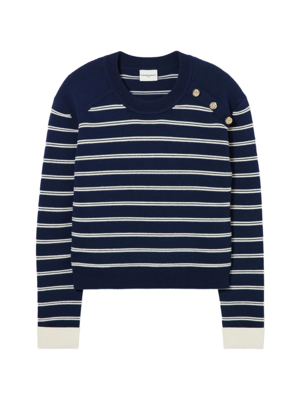 striped wool jumper - 1