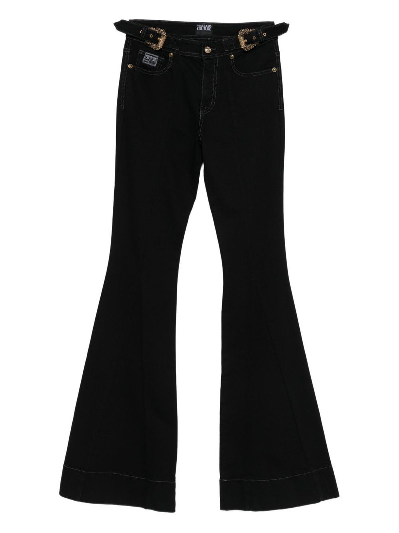 buckle flared trousers 1