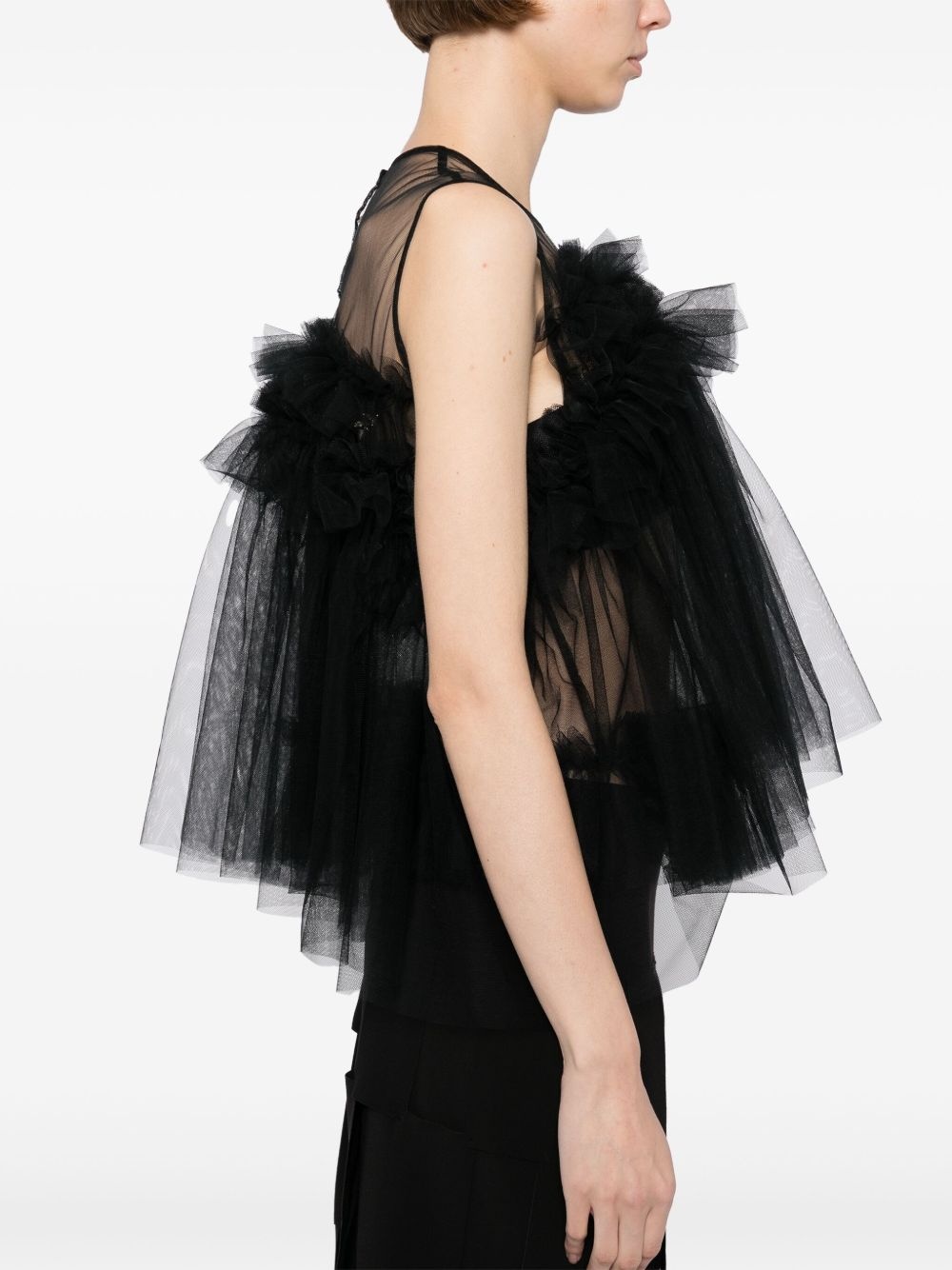 tulle ruffle blouse - 5