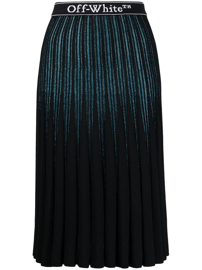 glitter-stripe pleated skirt 1