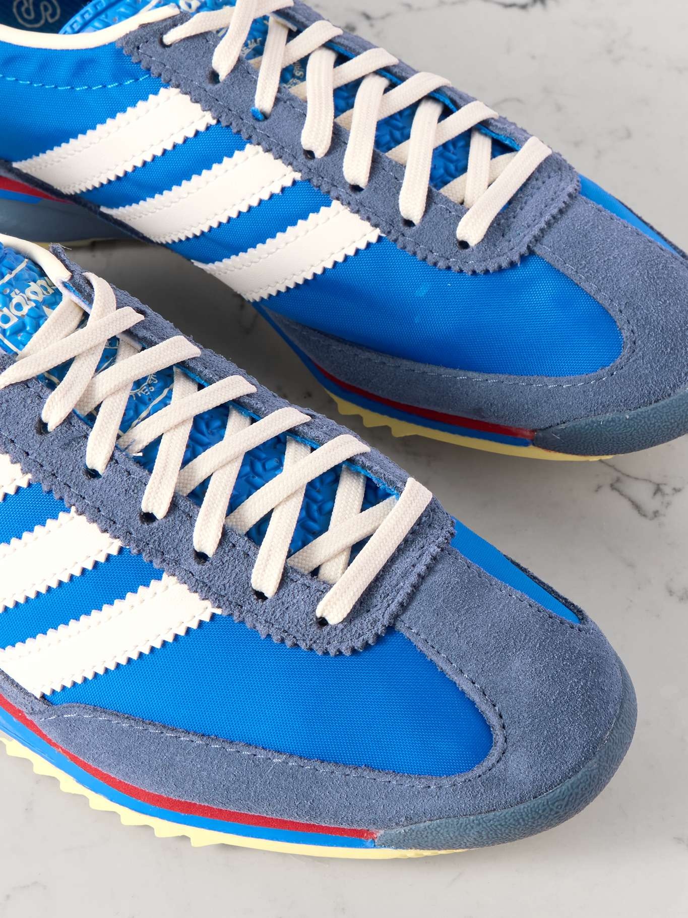 SL 72 OG suede and leather-trimmed nylon sneakers Blue - 4