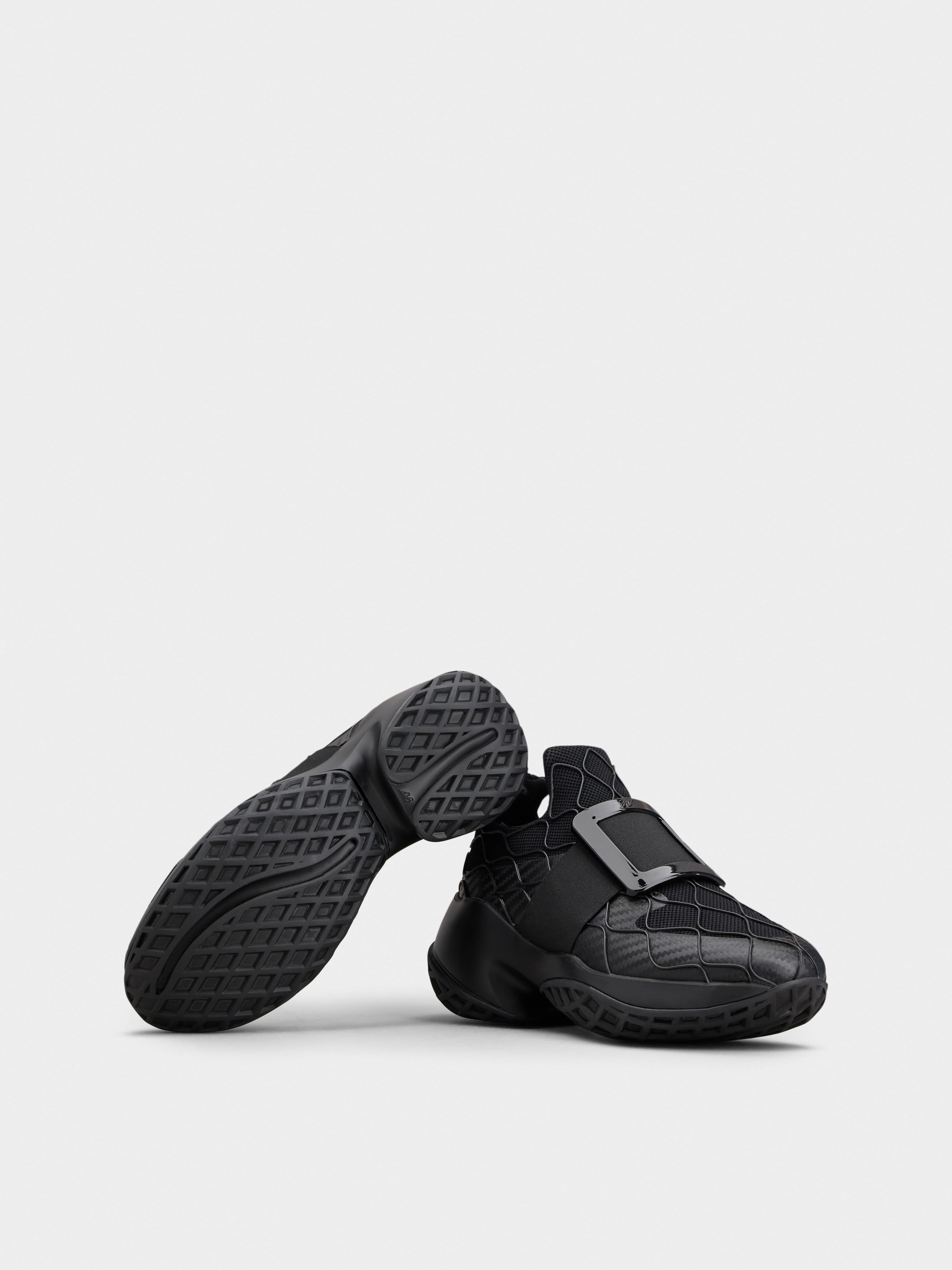 Viv' Run Technical Lacquered Buckle Sneakers in Technical Fabric - 6