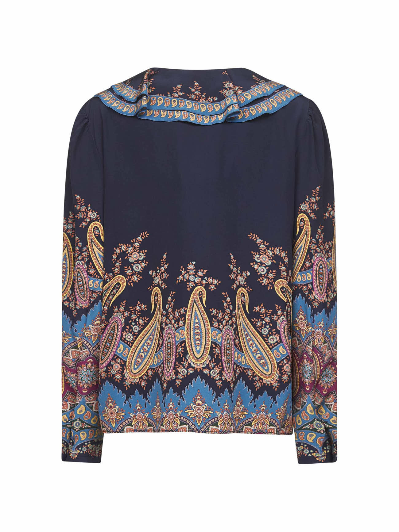 Blue Paisley print silk crêpe de Chine shirt - 2