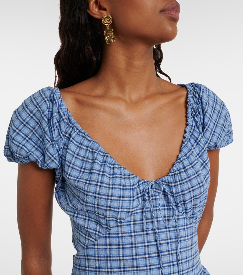 Edessa checked cotton midi dress 4