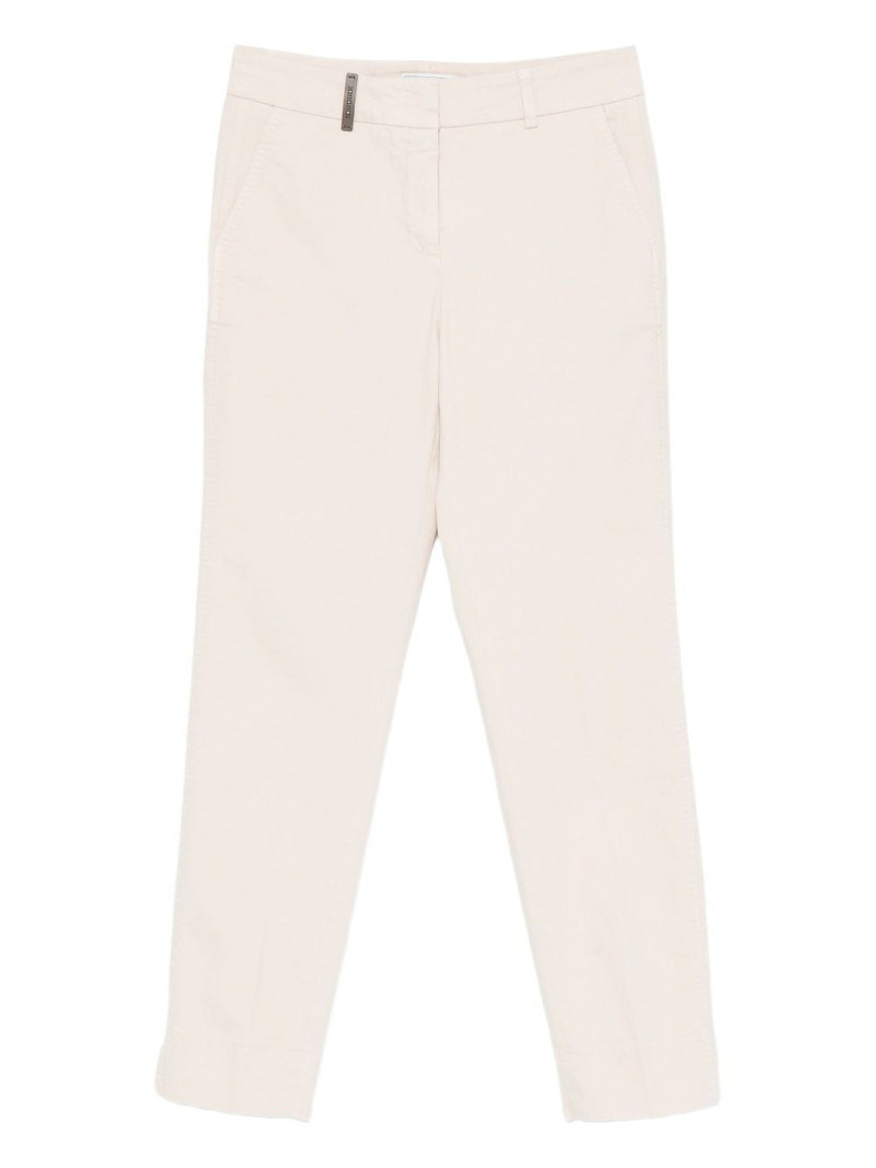 logo-detail cotton trousers 1
