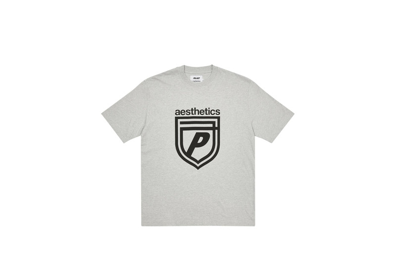 PALACE AESTHETICS LOGO T-SHIRT GREY MARL - 1