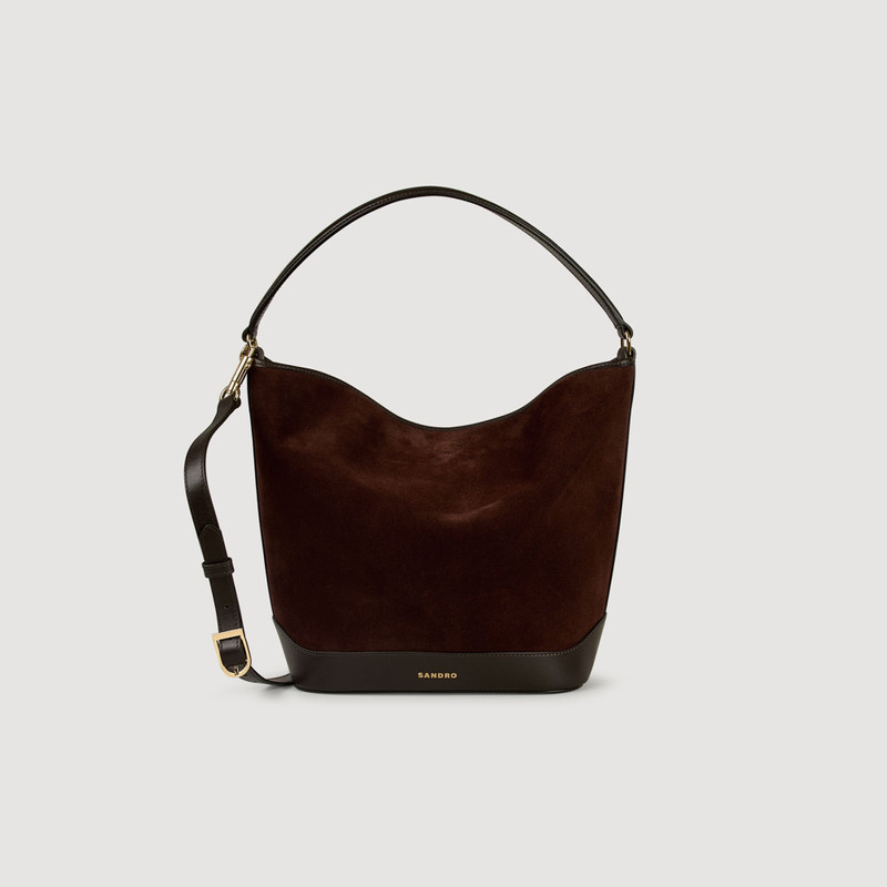 Sandro SUEDE AND LEATHER BAG TANGOSO outlook