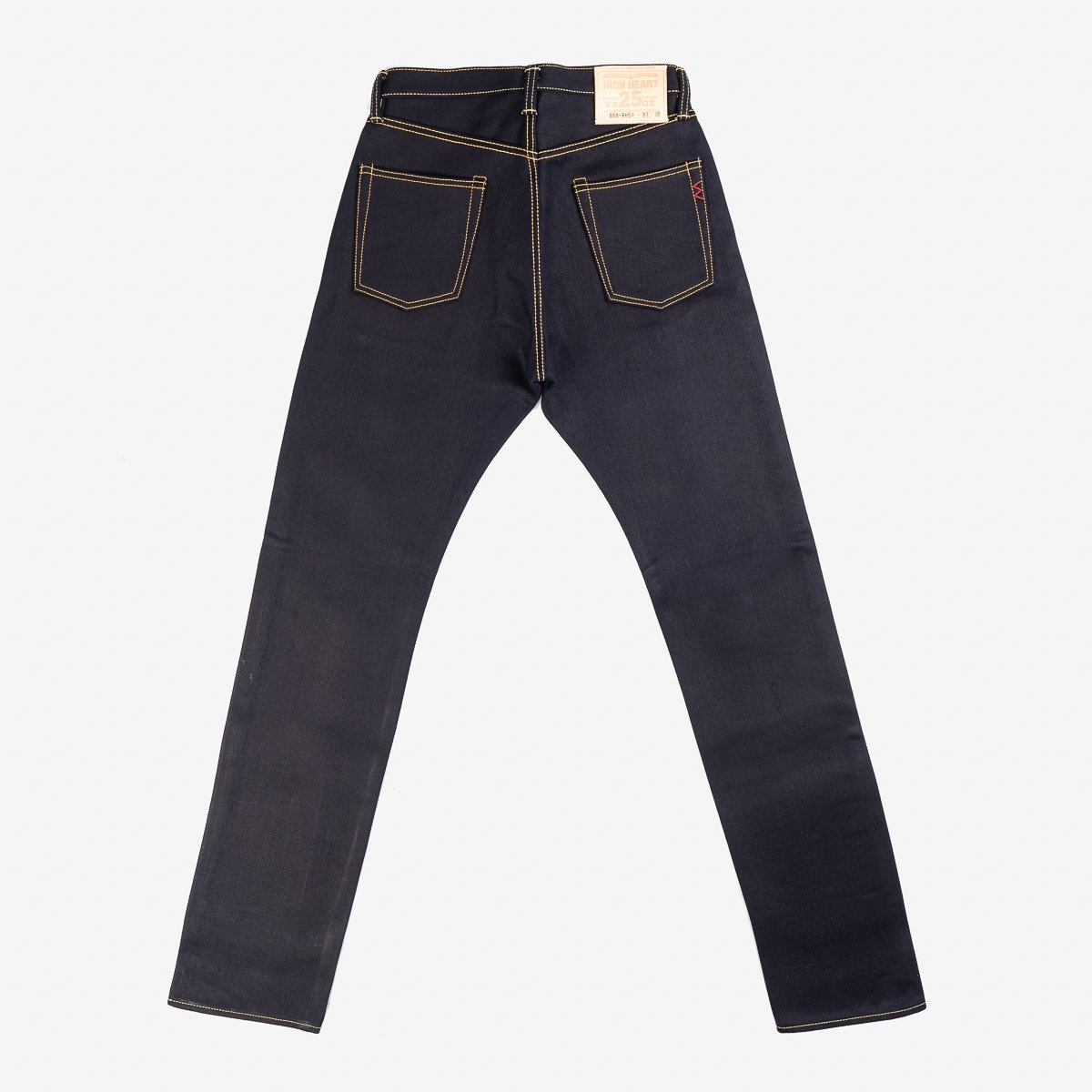 IH-888-XHSib 25oz Selvedge Denim Medium/High Rise Tapered Cut Jeans - Indigo/Black - 5