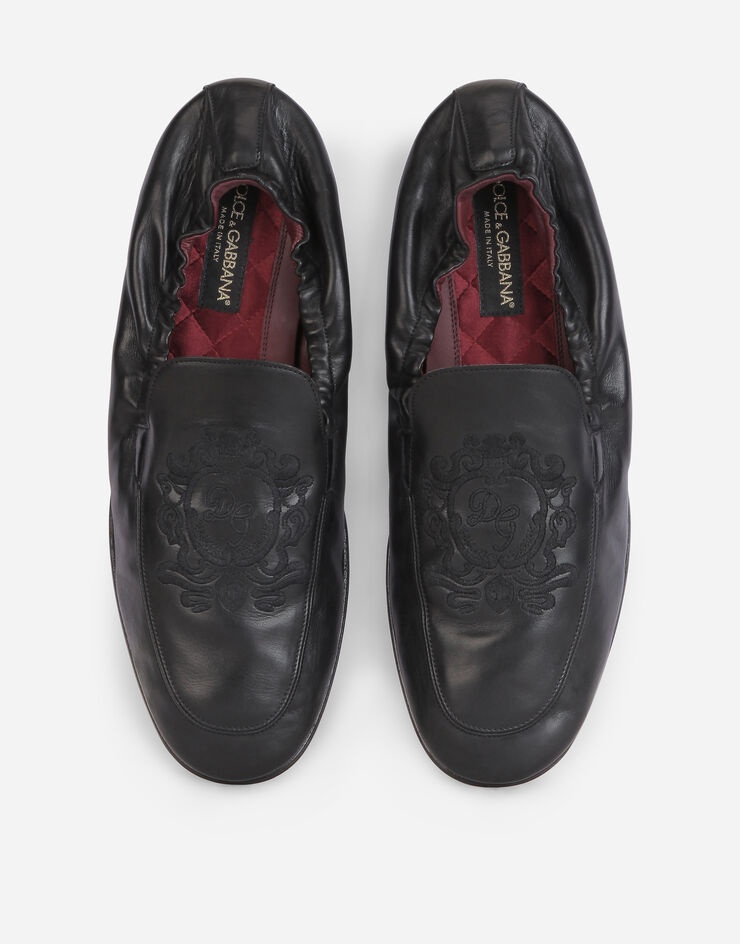 Calfskin loafers with DG coat of arms embroidery - 4