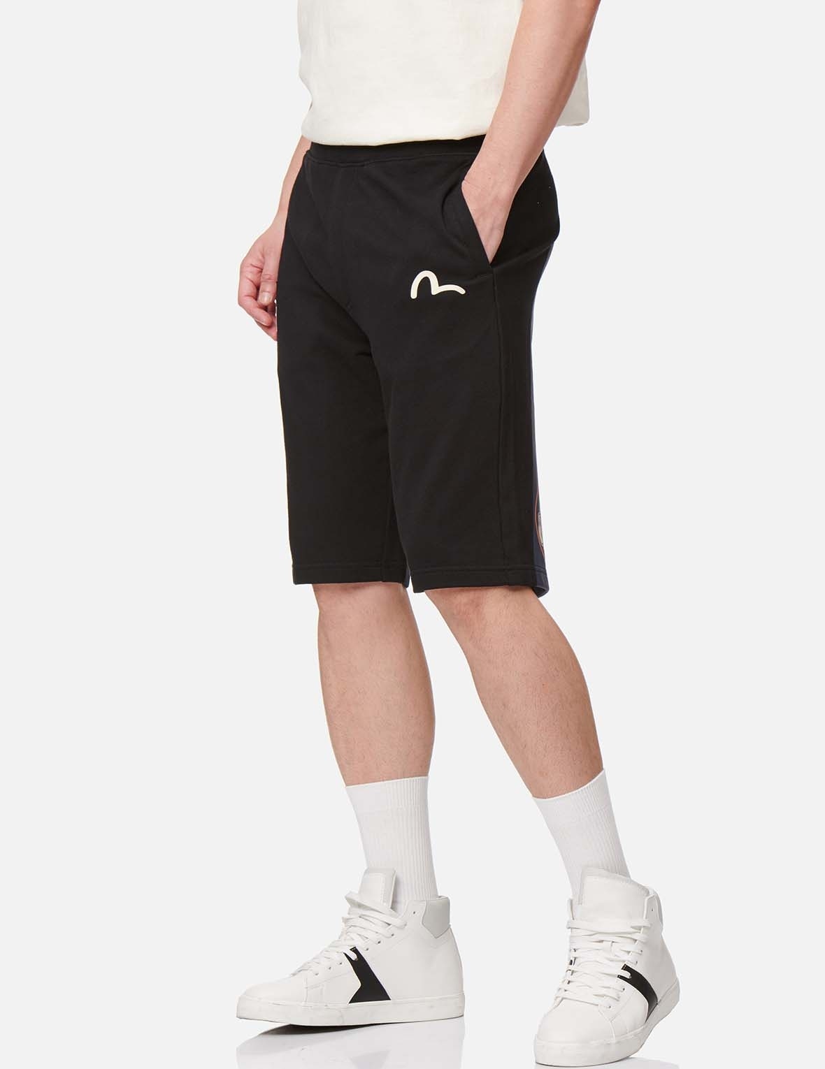 TWO TONE DAICOCK PRINT SWEAT SHORTS - 4