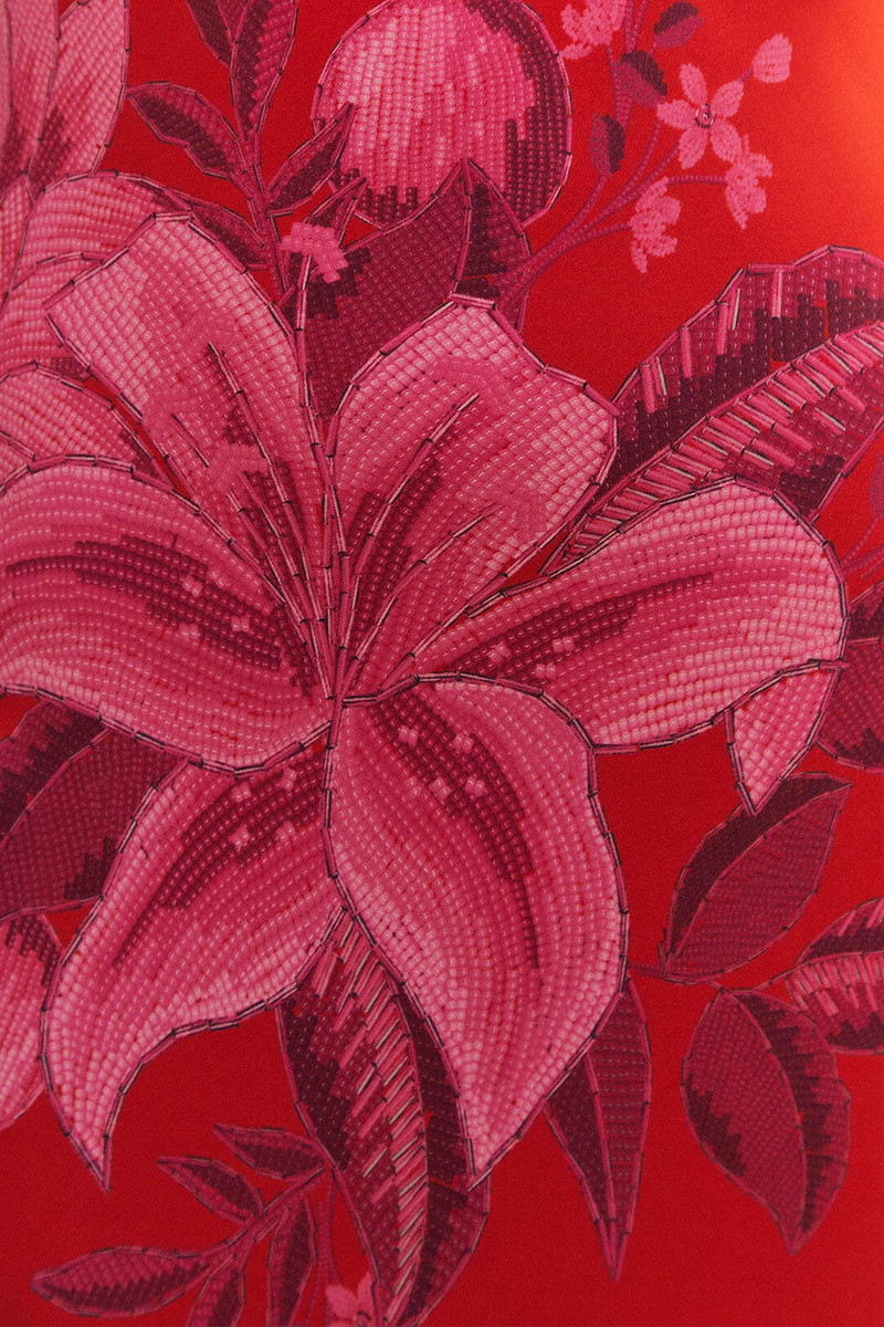 Red Summer Fruit Lenzing™ Ecovero™ Viscose Maxi Dress 5