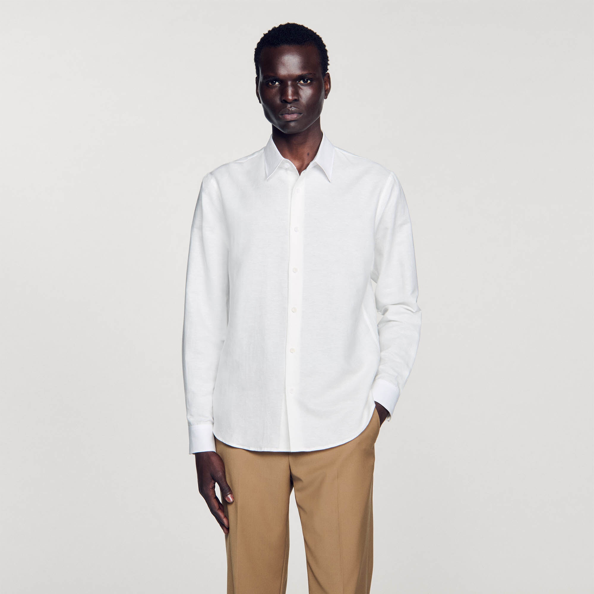 COTTON AND LINEN SHIRT - 5