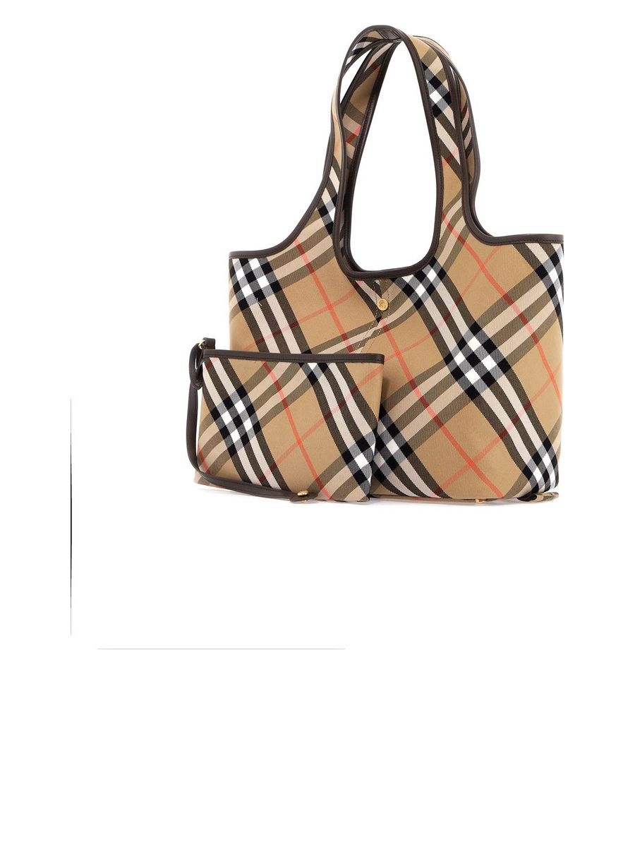 Small Checked Tote Bag - 3