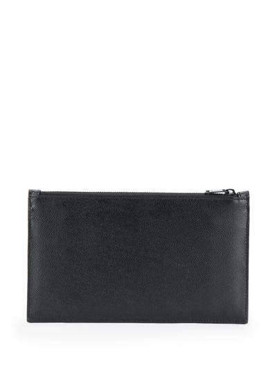 SAINT LAURENT logo plaque zipped wallet outlook