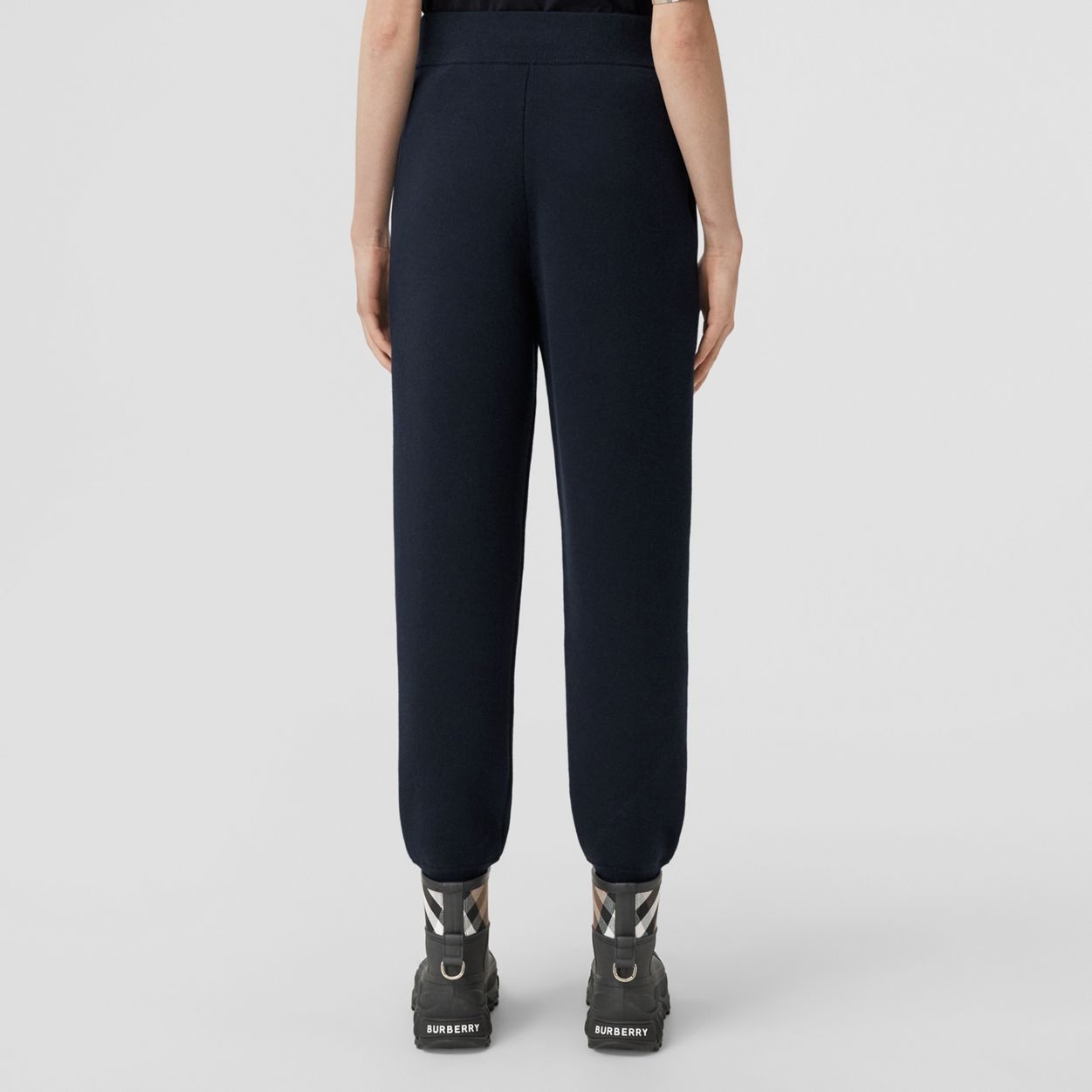 Embroidered Logo Cashmere Jogging Pants - 4